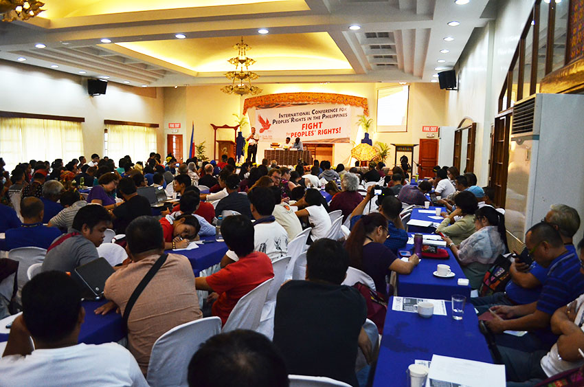 Around 200 delegates from different countries join the 2nd General Assembly of the International Coalition for People's Rights in the Philippines which opened on Thursday, July 21 at the Brokenshire Convention Center in Madapo Hills, Davao City. (Paulo C. Rizal/davaotoday.com)