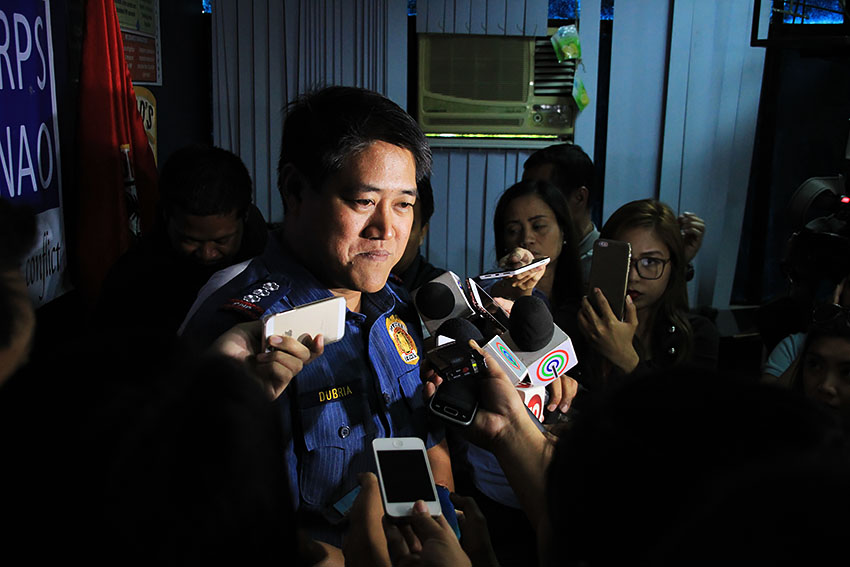 STAY CALM. While maintaining that there's no verified actual presence of the terrorist group ISIS in Davao City, City Police Chief Michael John Dubria encourages the public to be calm, but vigilant for threats that may come from"ISIS-inspired" groups and other lawless elements. (Paulo C. Rizal/davaotoday.com)