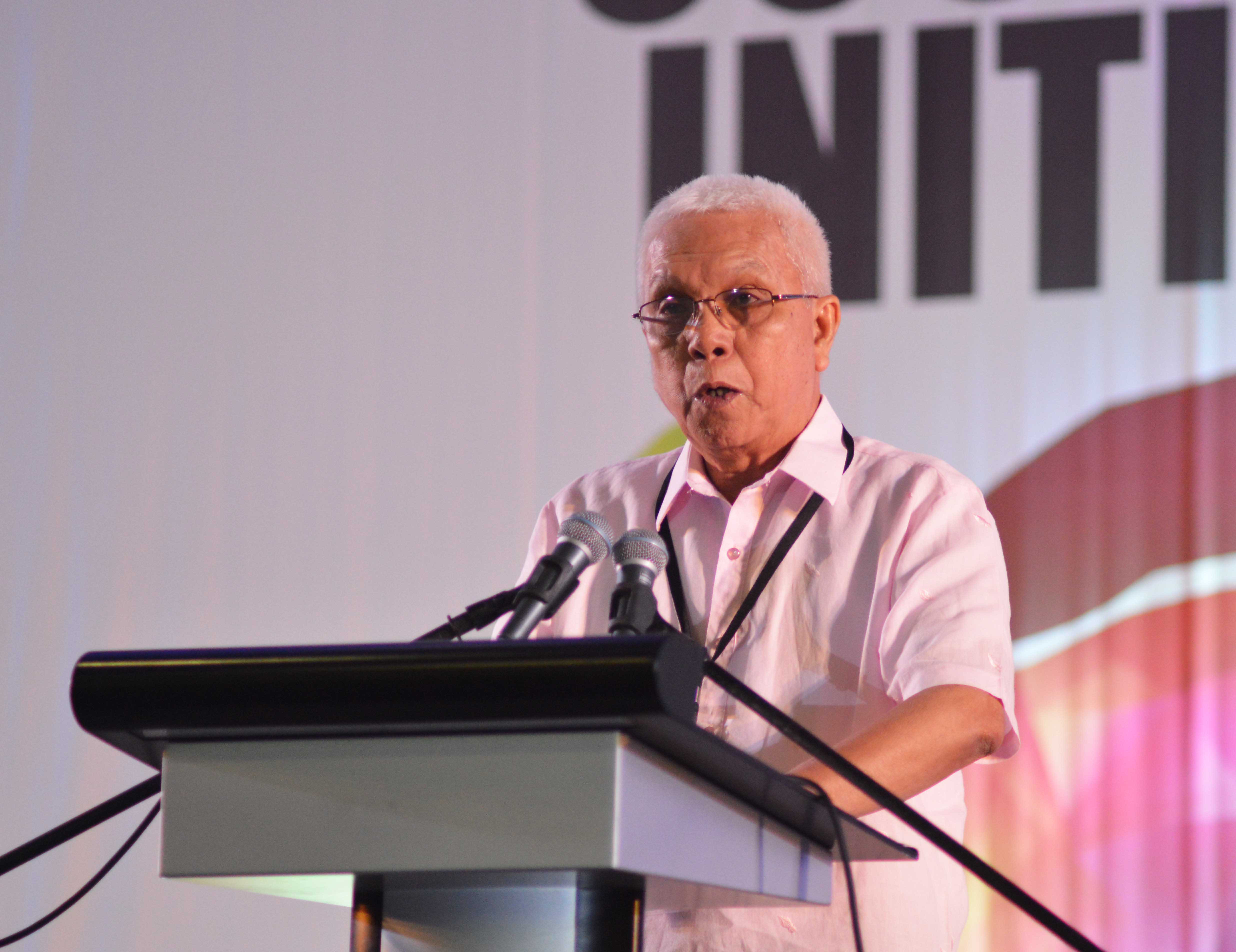 Cabinet Secretary Leoncio Evasco says the objective of the Social Development Initiatives Summit is to address the concerns of the different sectors in the society. The two-day Summit opened its first day on Wednesday, August 17, 2016 at the SMX Convention Center in Lanang, Davao City. (Medel V. Hernani/davaotoday.com)