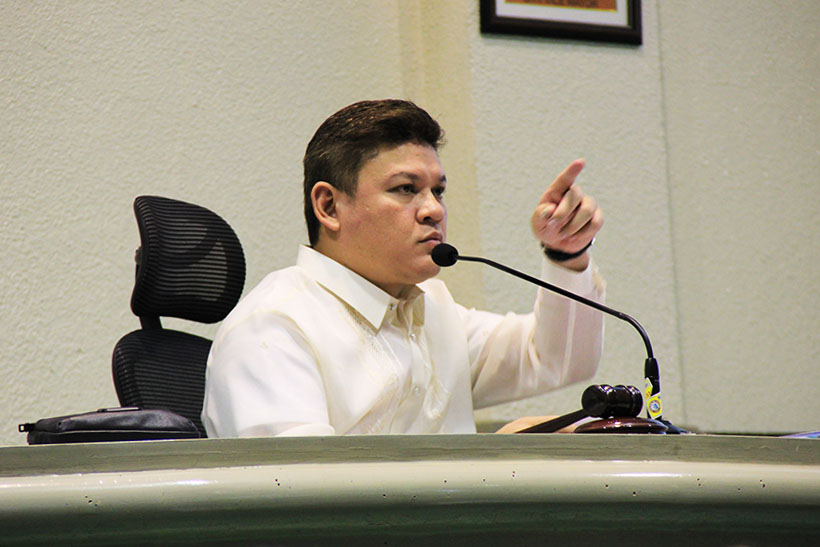 Vice Mayor Paolo Duterte presides over the 18th City Council session for the first time on Tuesday, August 2, 2016. (Paulo C. Rizal/davaotoday.com)