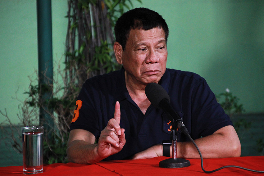 President Rodrigo Duterte (Paulo C. Rizal/davaotoday.com file photo)
