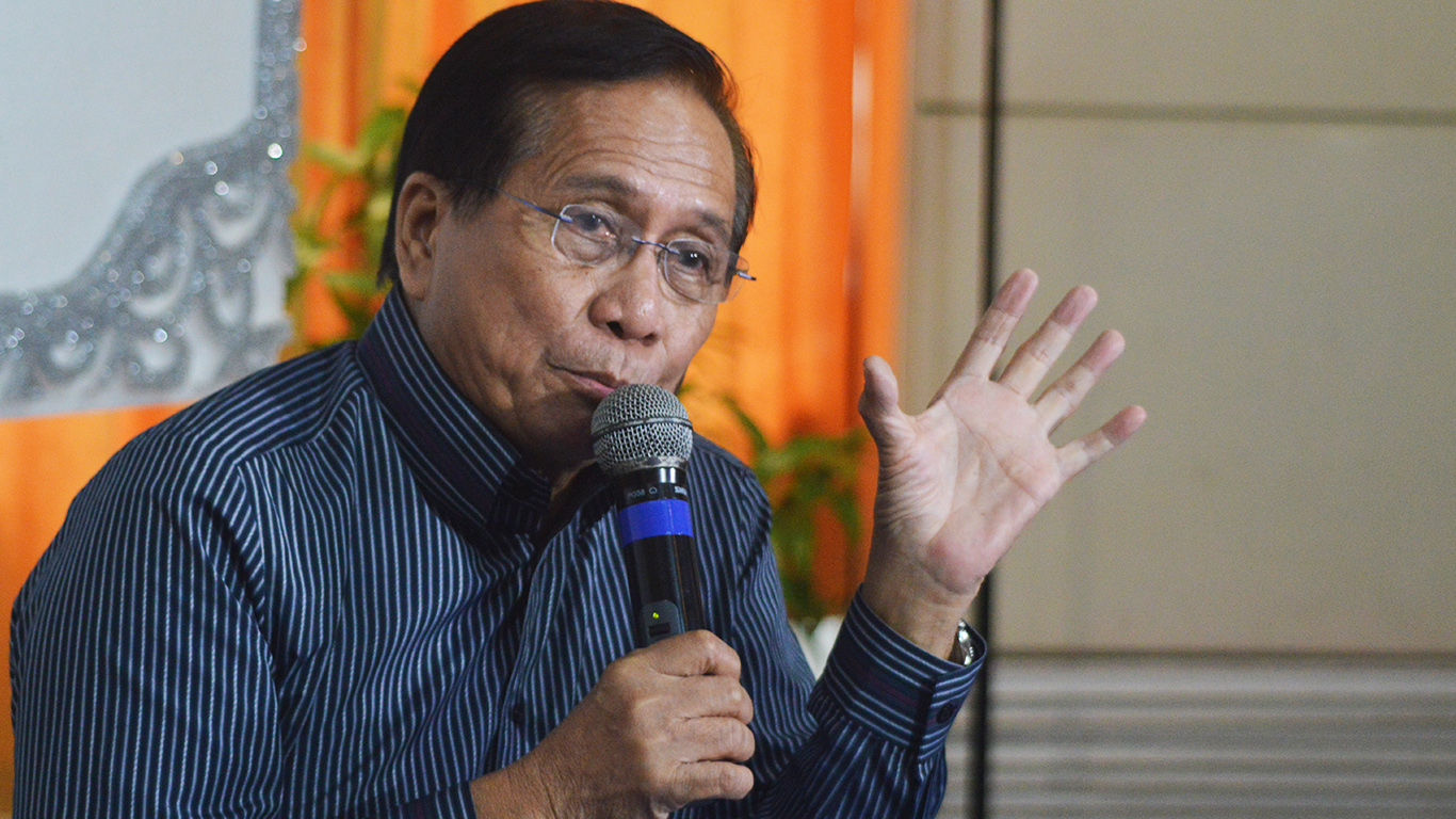 Presidential Peace Adviser, Sec. Jesus Dureza, tells a press conference at Apo View Hotel, Davao City government is in constant contact with Moro National Liberation Front Chairman Nur Misuari, but only through emissaries owing to the rebellion charges filed against him in the court. The administration of Pres. Rodrigo Duterte is talking to different Moro revolutionary organizations to get a consensus of a peace settlement acceptable to all the constituents in the Bangsamoro homeland in Mindanao. (Medel V. Hernani/davaotoday.com)
