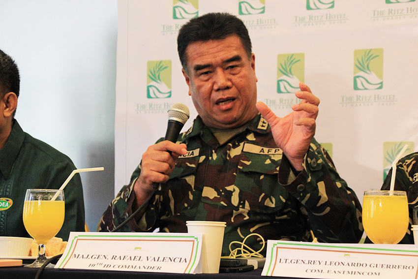 In Wednesday's press conference, August 3, Army Major General Rafael Valencia says they will include the Oplan Tokhang, or knock and plead, in the rural communities during their barangay immersions. (Paulo C. Rizal/davaotoday.com)