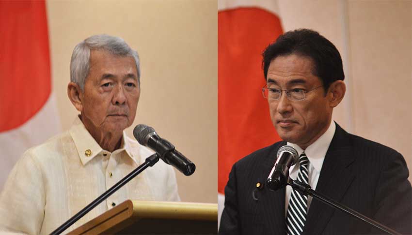 Philippine Foreign Affairs Secretary Perfecto Yasay and Japan Foreign Minister Fumio Kishida (Medel V. Hernani/davaotoday.com)