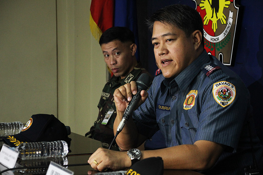 Davao City Police chief Senior Superintendent Michael John Dubria appeals to private establishments to install higher resolution closed-circuit television cameras as these are very helpful in solving crimes. (Paulo C. Rizal/davaotoday.com)