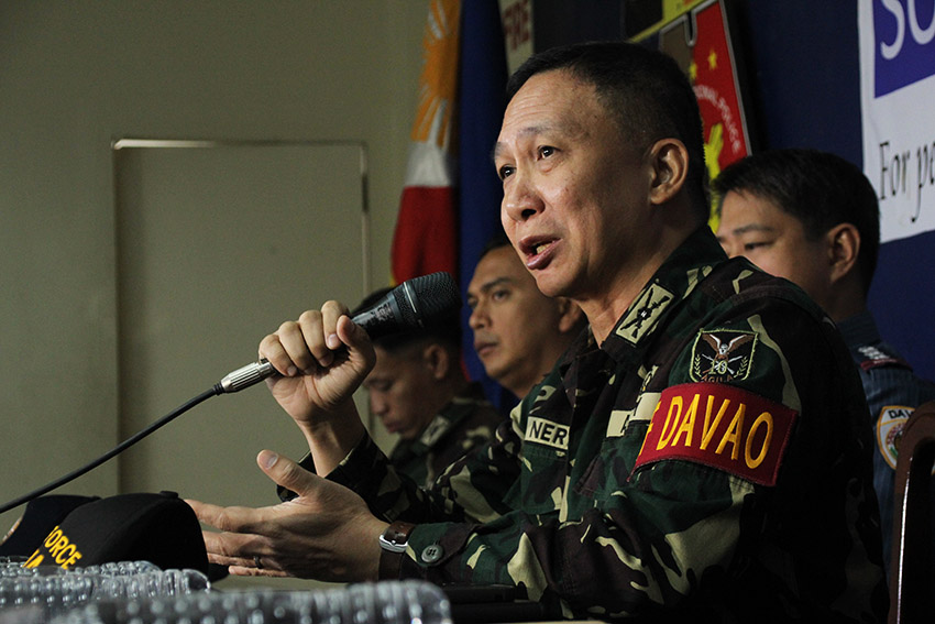 Task Force Davao commander Colonel Erwin Bernard Neri says the city should have modern security equipment to beef up security and reduce the time incurred in both mobile and static inspections currently conducted in the city.  (Paulo C. Rizal/davaotoday.com)