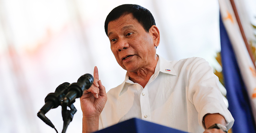 President Rodrigo Duterte said he is not a lapdog of the US, China or any other country, but only of the Filipino people. (TOTO LOZANO/Presidential Photo)