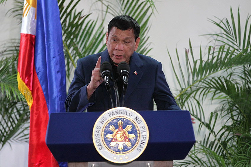 President Rodrigo Duterte clarifies his statement regarding the "separation" with the United States saying there is no cutting of diplomatic ties, but only a separation of foreign policy. (Earl O. Condeza/davaotoday.com)