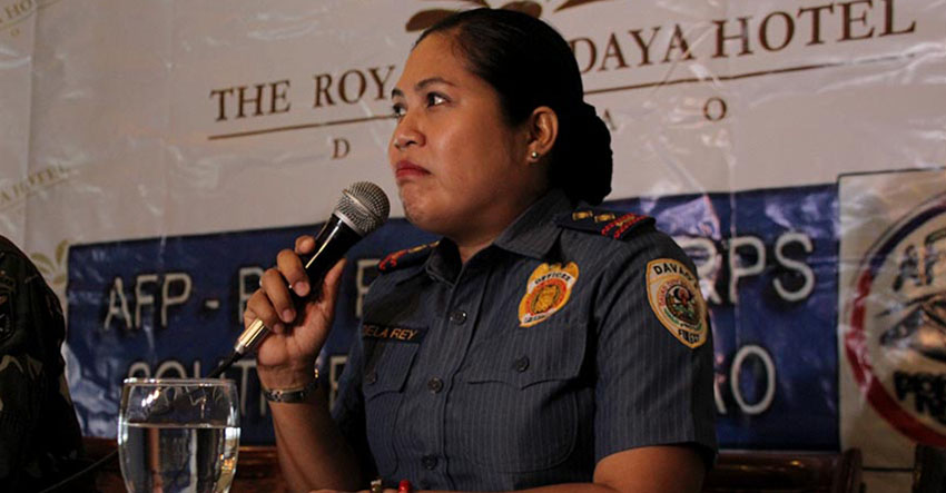 Davao City Police Office spokesperson Senior Inspector Catherine Dela Rey. (Paulo C. Rizal/davaotoday.com)