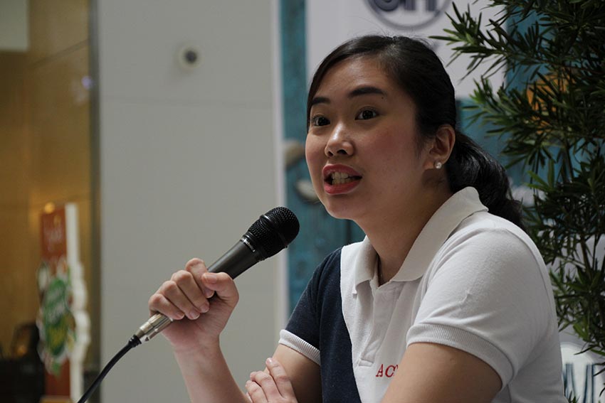 Luna Acosta announces on Nov. 7, the 13th Acosta Cup, an annual women's football competition by her mother, City Councilor Mabel Acosta. The competition opened on Oct. 8 and would be holding its championship round on Dec. 11 at the Tionko field, Davao City. (Paulo C. Rizal/davaotoday.com)