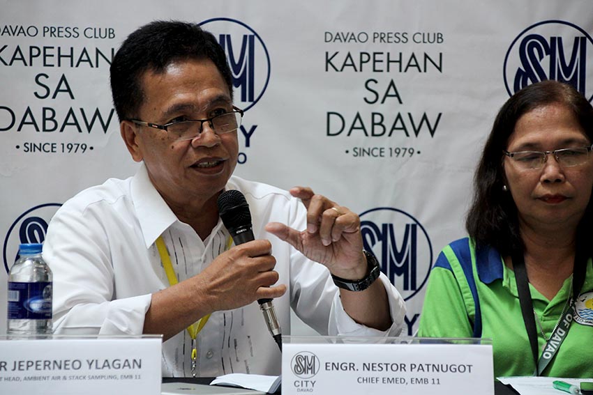 Engr. Nestor Patnugot, environment monitoring and enforcement division chief of the Department of Environment and Natural Resources Region 11 says that over 70 percent of the air pollution in Davao City comes from motor vehicles. (Paulo C. Rizal/davaotoday.com)