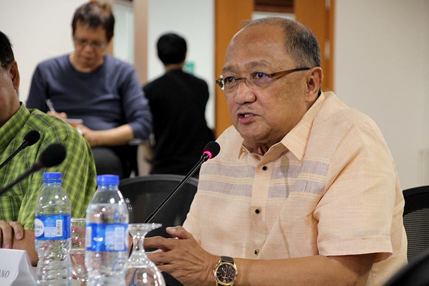 DIFFERENT PERSPECTIVES. Government peace panel member Atty. Antonio Arellano says  the Philippine government and the National Democratic Front are looking at problems in different perspectives. He said the peace talks is a matter of bridging the gap between these perspectives as he expressed optimism on the GRP-NDF peace negotiations during the press conference held at the Ateneo de Davao University on Tuesday, Dec. 13, 2016.  (Paulo C. Rizal/davaotoday.com)