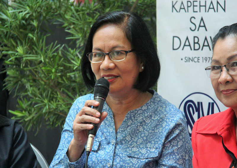 Engr. Rosemarie Garcia, FNRI Head of Technology and Commercialization, talks about  the health benefits of "micronutrient growth mix" and "stabilized brown rice" during Monday’s Kapehan sa Dabaw on Dec. 12. Both products are to be presented during the Mindanao-wide Technology Transfer Day slated on Tuesday, Dec. 13 at the SM Lanang Premiere in Davao City. (Maricar Emata/davaotoday.com)