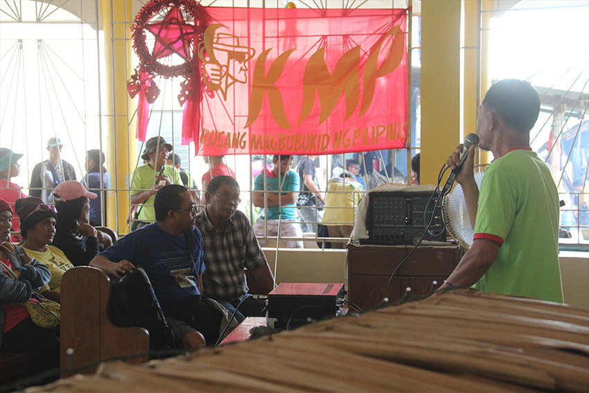 On Thursday, Dec. 15 Antonio Flores, chairperson of the Kilusang Magbubukid ng Pilipinas take part on the two-day National Fact Finding and Solidarity Mission to probe the shooting incident in Madaum, Tagum City as conflict between members of the Madaum Agrarian Reform Beneficiaries Association  and Lapanday Foods Corporation escalate because of the disputed land.  (Earl O. Condeza/davaotoday.com)