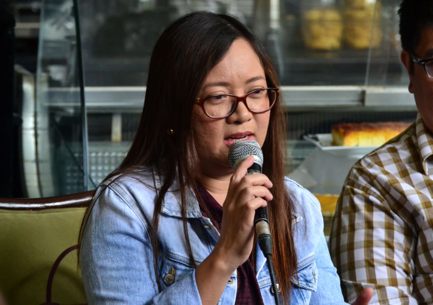 Lawyer Leilani Espejo, legal counsel for the Lapanday Foods Corporation says they have not yet received the cease and desist order issued by the Department of Agrarian Reform over the land dispute inside the reclaimed area by a group of agrarian reform beneficiaries in Madaum, Tagum City as of Friday morning, Dec. 16, 2016. Lapanday is asserting their management rights over the land because of the compromise agreement entered by the Hijo Employees Agrarian Reform Beneficiaries Cooperative-1, from which the protesting farmers bolted out. (Maricar Emata/davaotoday.com)