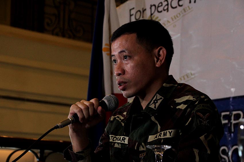 Capt. Rhyan Batchar says that the AFP’s now is aimed at the “ISIS-inspired” armed groups  such as the Abu Sayyaf Group, and the Maute group. On August last year, the army sent as many as 1,000 soldiers to Jolo, Sulu to fight the ASG. (Paulo C. Rizal/davaotoda.com)