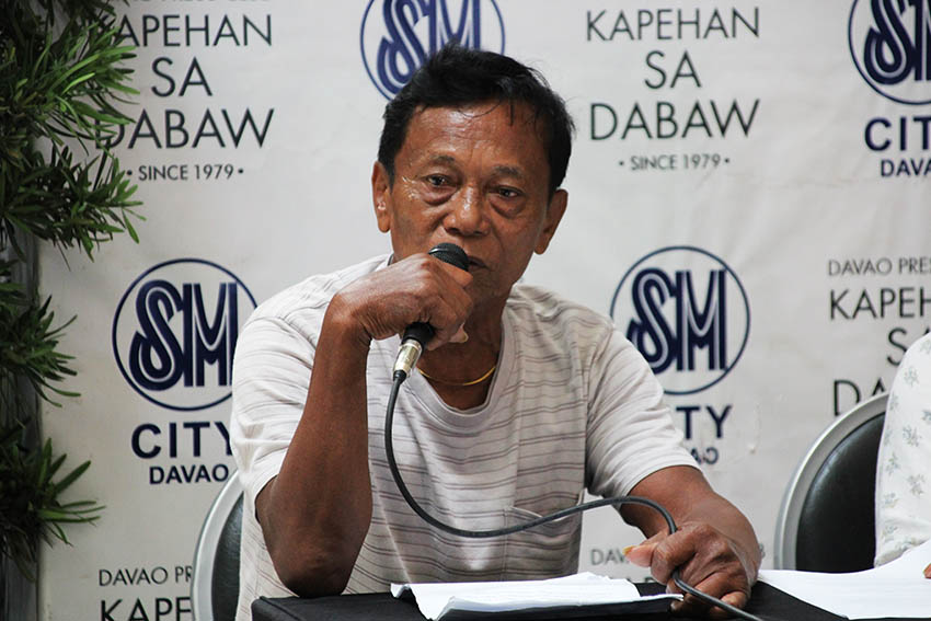 Roberto Mantilla of Hearbco-1also denied that it was their group which hired the plantation guards, saying all the allegations are baseless and untrue. PHOTO BY JAYCEL VILLACORTE / DAVAOTODAY.COM