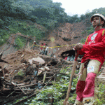 Pantukan landslide volunteer takes a rest
