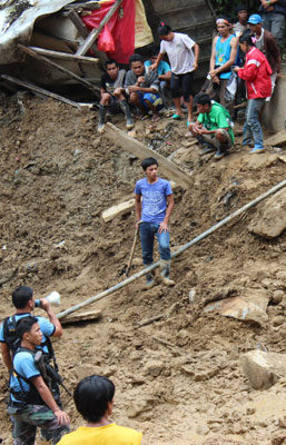 In Pantukan’s disaster area, “leakings” will cause bigger landslides