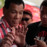 Q & A PORTION. Davao City Vice Mayor Rodrigo Duterte gestures as he answers questions from the media Wednesday during the 44th founding anniversary celebration of the Communist Party of the Philippines somewhere in Compostela Valley province. (davaotoday.com photo by Ace R. Morandante)