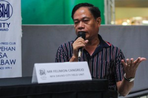 NO RICE SMUGGLING IN DAVAO? National Food Authority Davao City Manager Felimon Cangreho appeared on Monday’s Kapehan sa SM saying that there has been no cases of illegal importation of rice in the city, nor does he have contacts with alleged rice smuggler Davidson Bangayan. (Ace Morandante/ davaotoday.com)