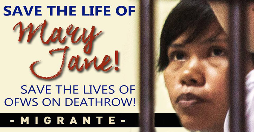 You are currently viewing Rights group holds PNoy accountable for OFW on death row