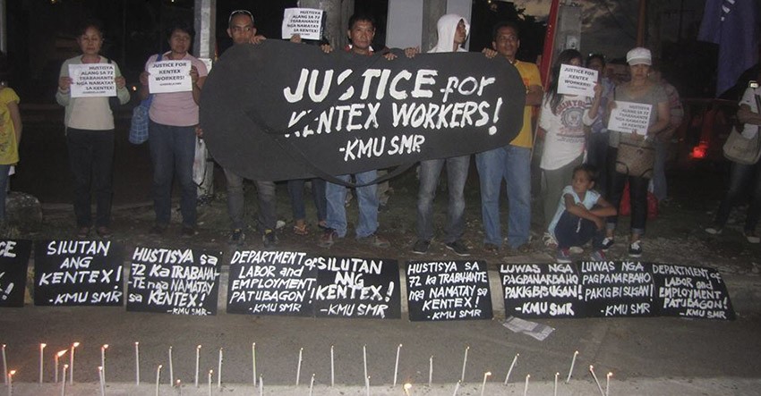 Davao workers join mourning for Kentex workers