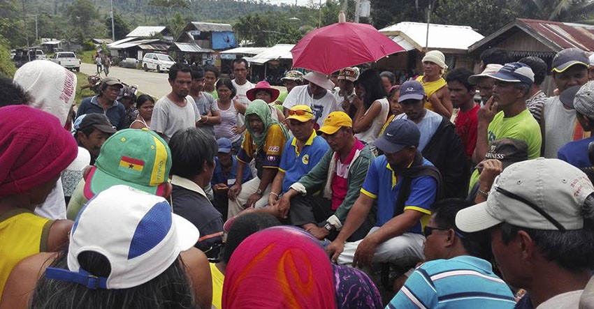 Farmers put-up camp to halt mining exploration in Compostela Valley