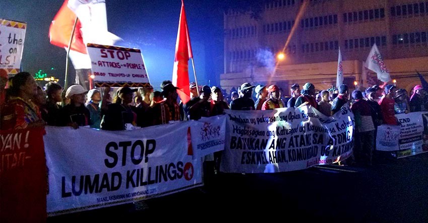 Red flaglets, drumbeats, protests welcome #Manilakbayan2015 in Bicol