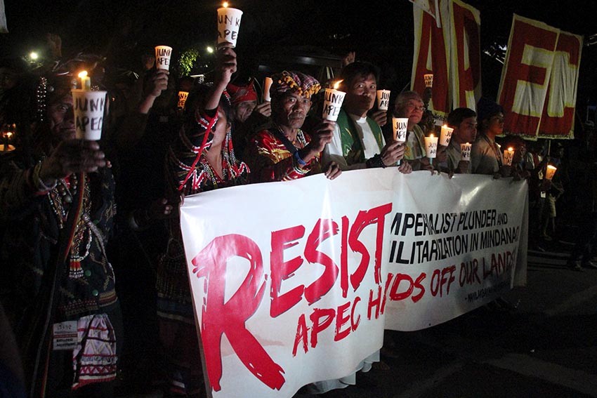 Church, Lumads protest against APEC