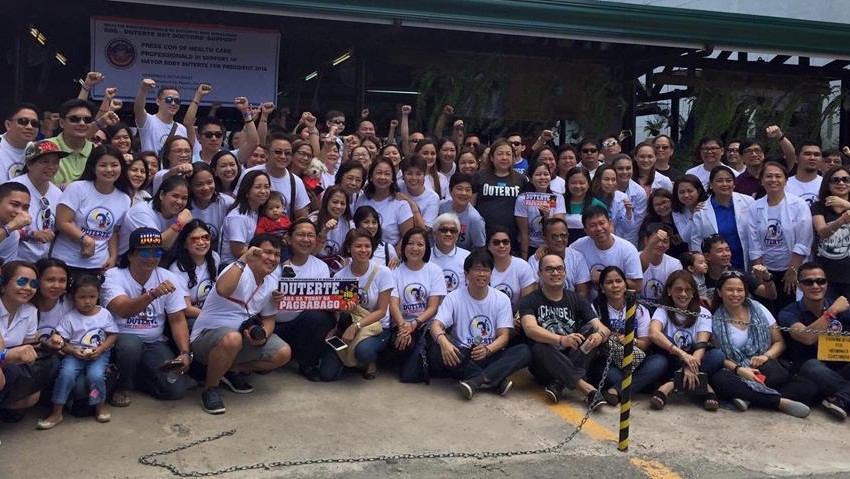 Medical professionals launch support for Duterte