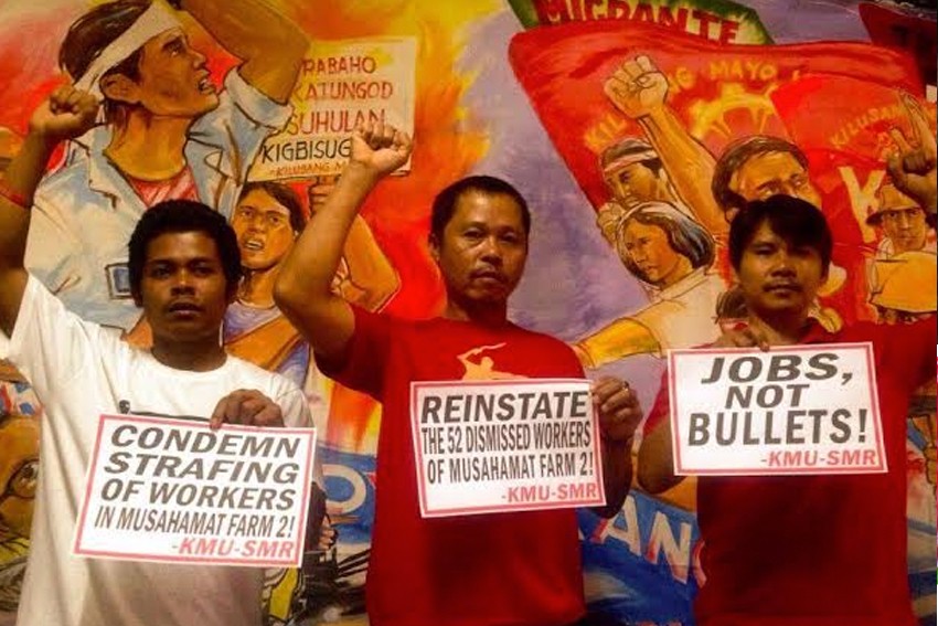 Labor group decries ‘strafing’ of workers camp in Pantukan