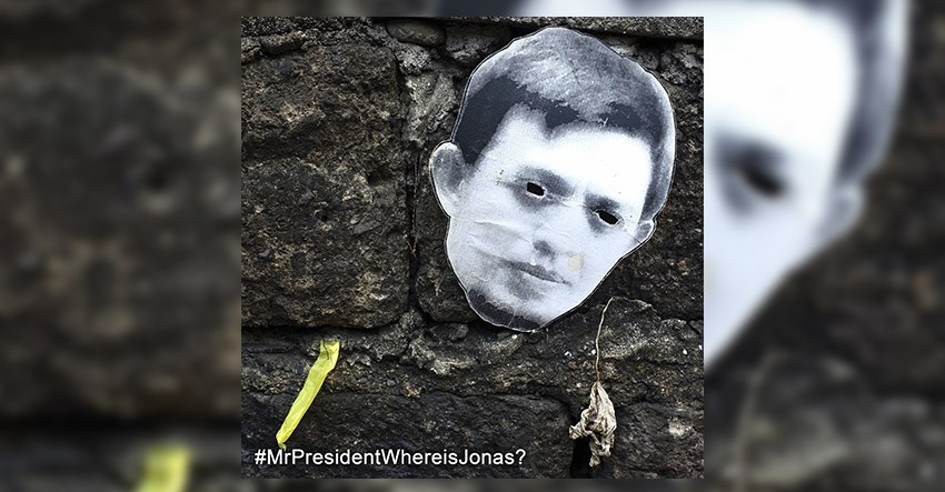 Family of missing activist appeals to next president: bring Jonas back home