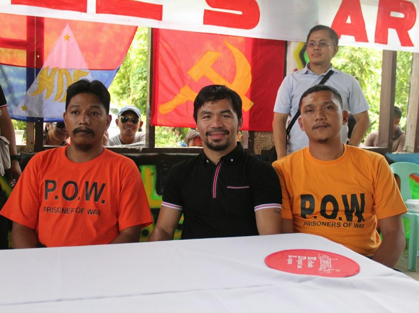 Pacquiao receives NPA’s prisoners of war