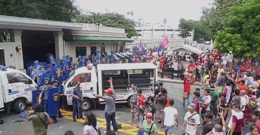 Police officer running over IP protesters earns ire of various groups