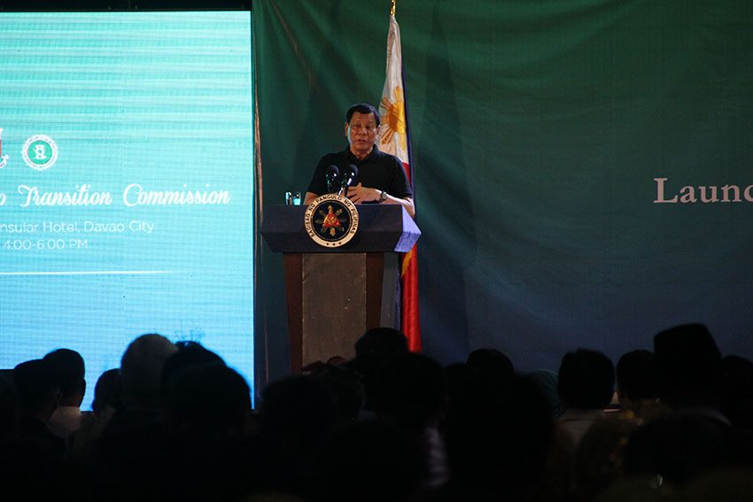 Duterte to BTC: Craft a law for the good of Moro communities in Mindanao