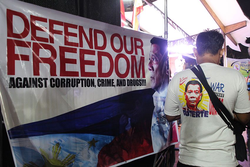 IN PHOTOS | Duterte supporters rally vs. corruption, drugs in Davao