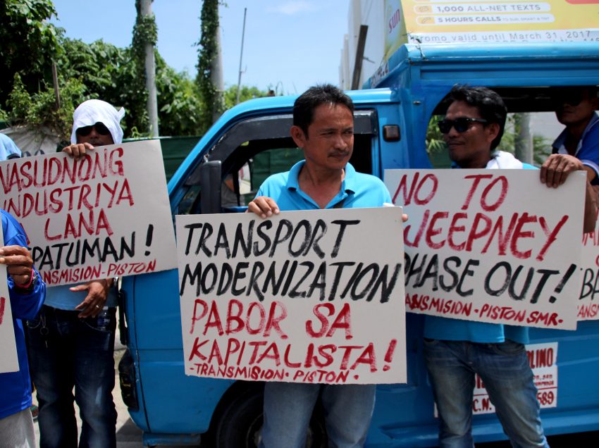 DRIVERS IN PROTEST