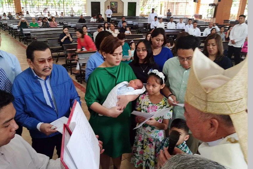 IN PHOTOS| Manila Mayor Erap Estrada is ‘ninong’ to Duterte’s grandson