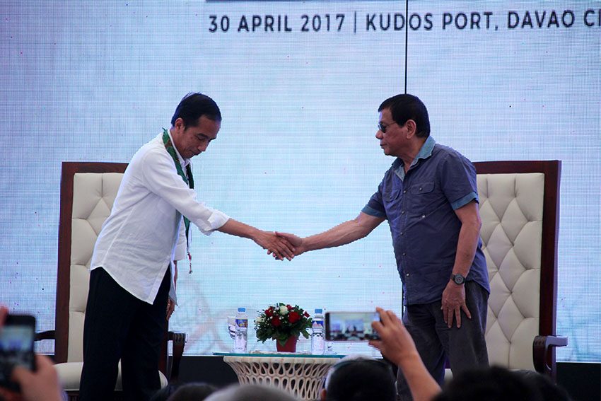 Duterte, Widodo launch Davao-Gensan-Bitung trade route