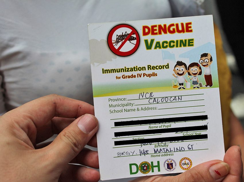 DOH 11 monitors 132 people vaccinated with Dengvaxia