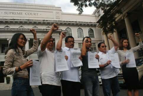 Makabayan bloc files petition at SC vs. Train law