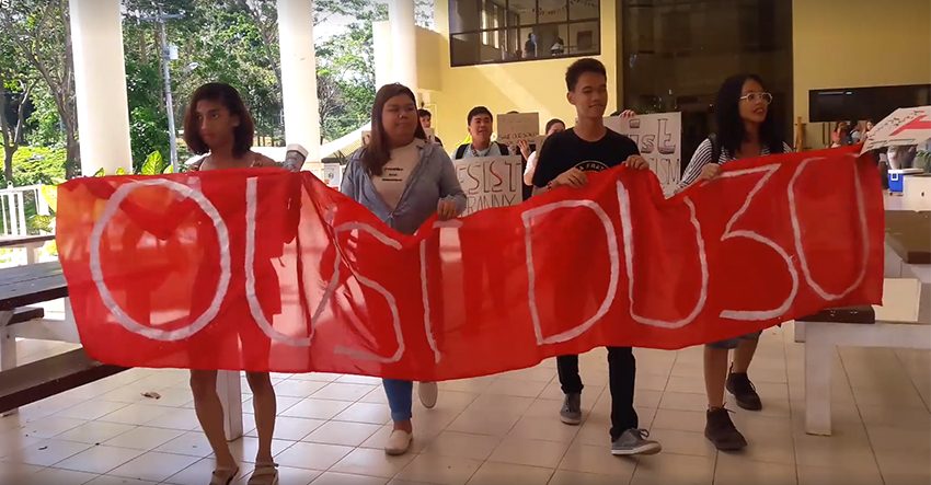 UP Mindanao students join nationwide walkout against Duterte