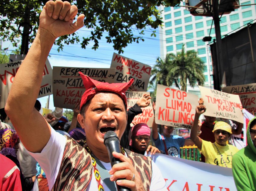 Lumad commemorate World IP day protesting attacks on their communities, martial law