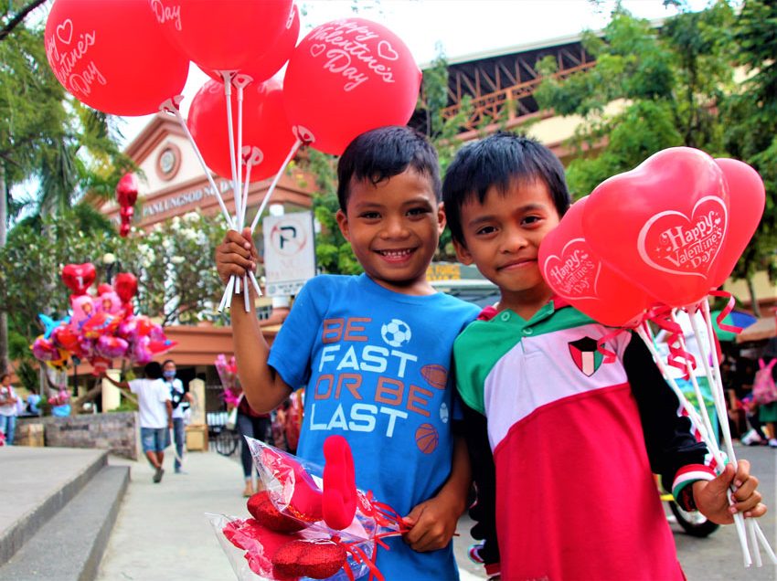 Children earn on day of hearts