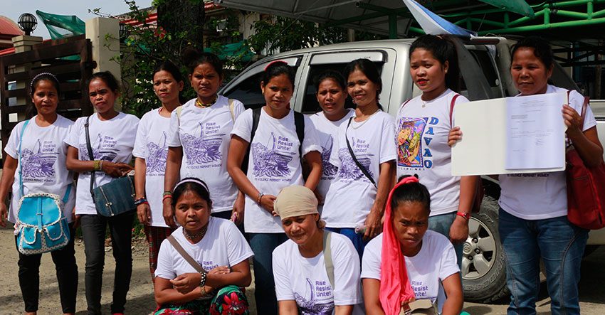 Lumad women petition to defend the Pantaron Mountain Range