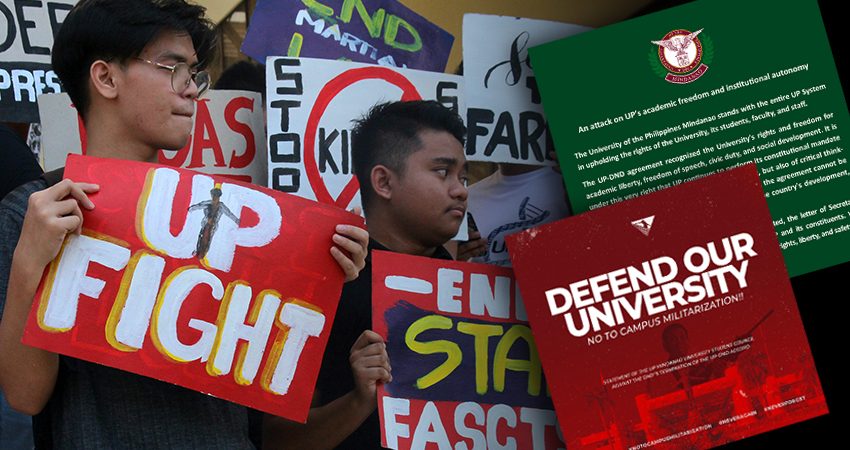 Lorenzana’s cancellation of accord a threat to human rights, says UP Min community