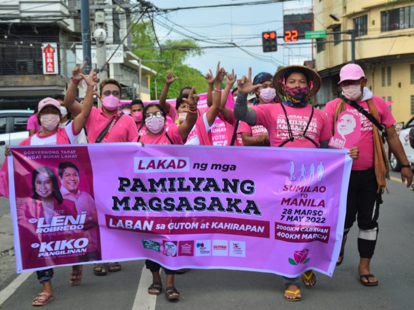 Sumilao farmers marching again, this time to support Leni-Kiko