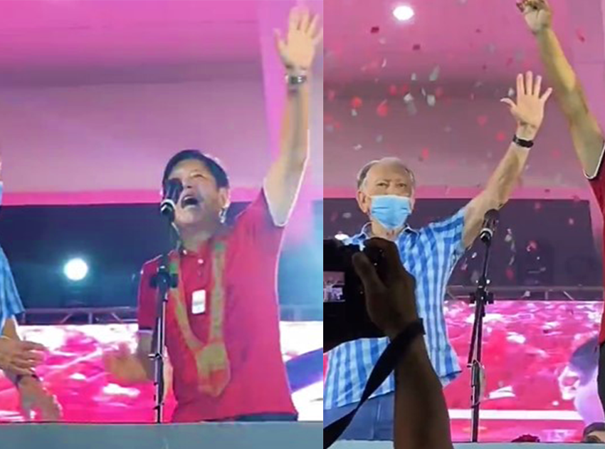 Migz reacts to viral video of Marcos Jr refusing to raise Gov Zubiri’s hand in Bukidnon rally