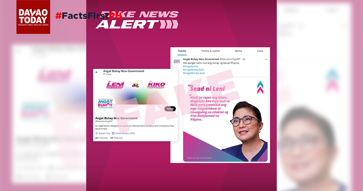 You are currently viewing FACT CHECK: VP Robredo says certain Twitter account deceives, spreads disinformation